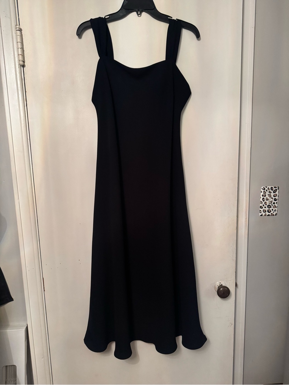 Jones New York Black Midi Dress with Wide Straps